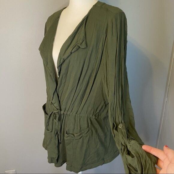 Torrid Army Green Utility Jacket Size 2 - Picture 7 of 10